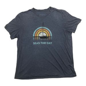 Life Is Good Seas The Day Mens Size XL Tee Shirt